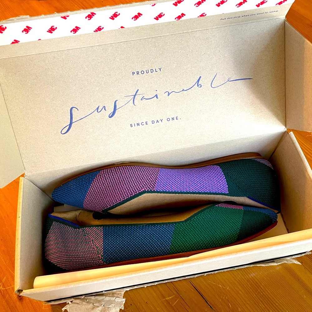 Rothy’s The Point Sugared Berry Flats NEW in box 8